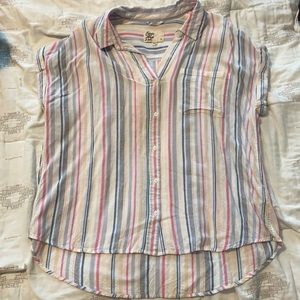 Cosmic blue Love Ava Button Down Top